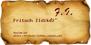 Fritsch Ildikó névjegykártya